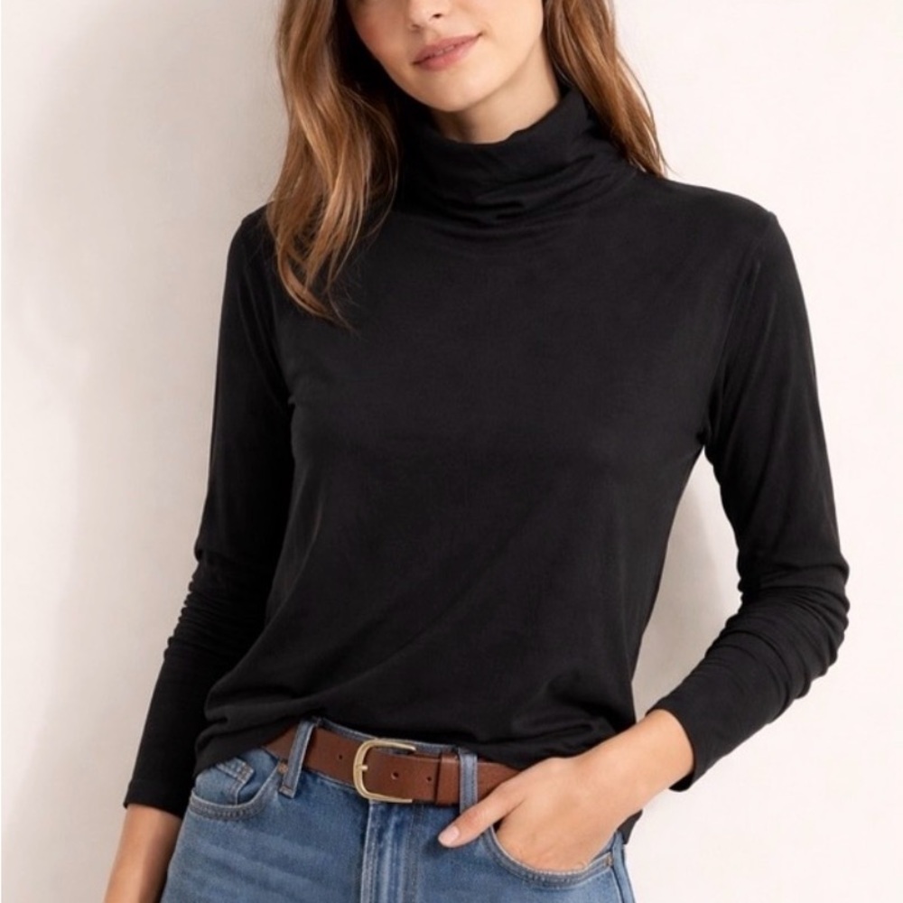 Madewell Olive Green Tissue Turtleneck S